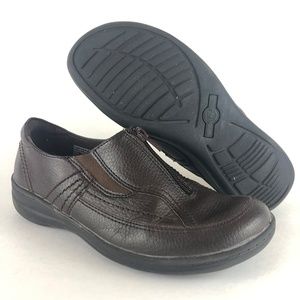 Thom McAn Gorah Leather Zip up Slip on - Sz 6W